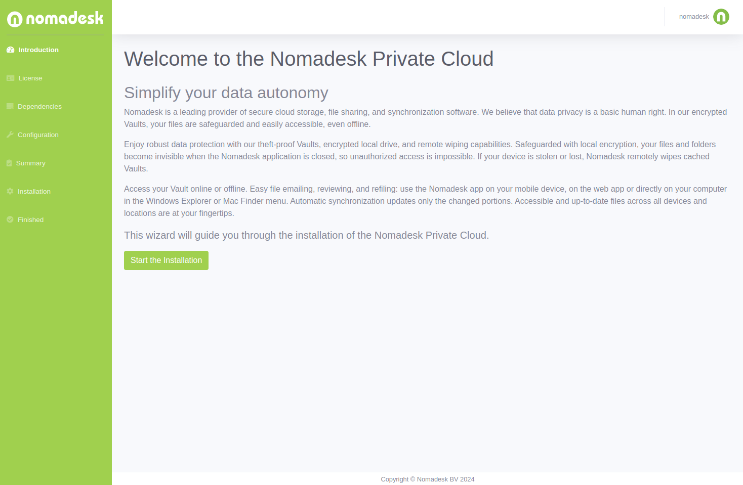 Nomadesk Installer